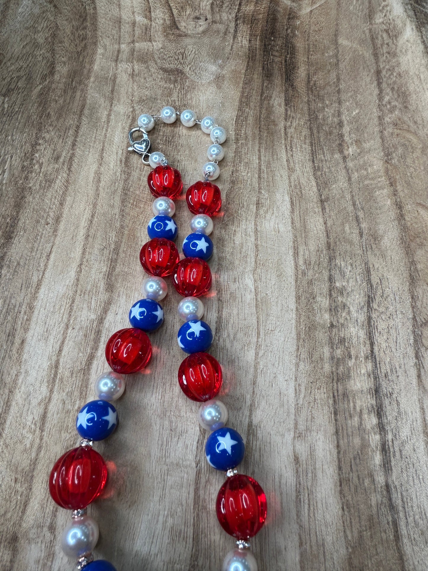 Audrey Heart of America Necklace (Eclectic Ruby Red Original)