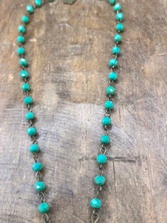 Junkyard Cowgirl- Crystals and Pistols Necklace B