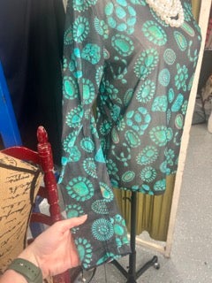 Forever in Turquoise Top (Black and Turquoise)