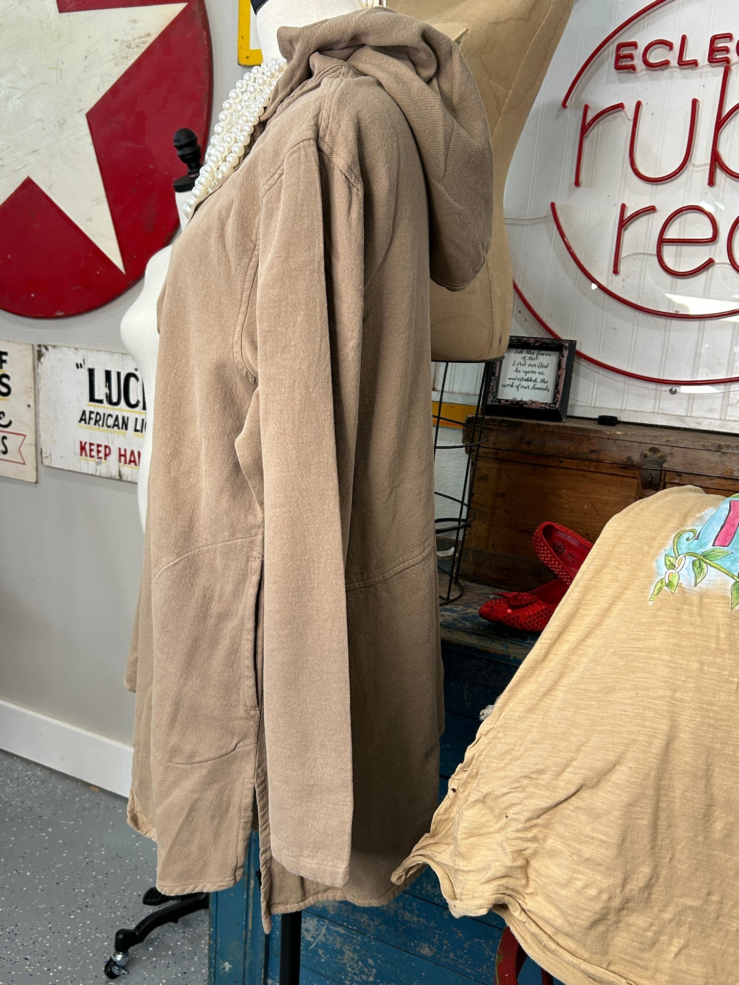 Button Up Hoodie (Walnut)