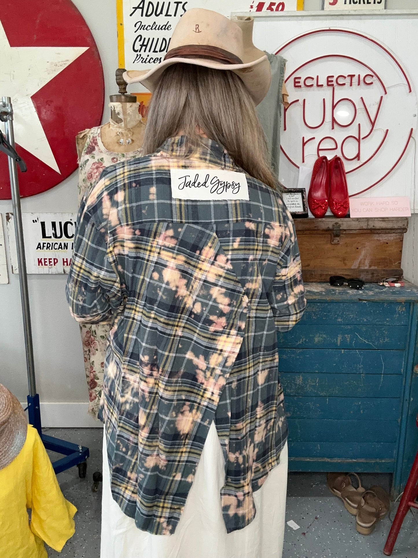 Jaded Gypsy- Early Morning Walk Flannel (Sky)