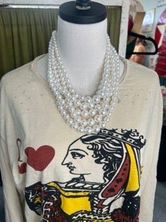 FINAL SALE Paper Lace- Queen of Hearts Tee (Natural)