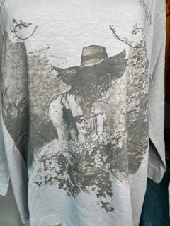 Paper Lace- Lady in the Garden Tee (Grey)