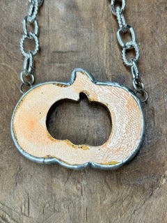 Art by Amy- Soldered Pumpkin Pendant Necklace