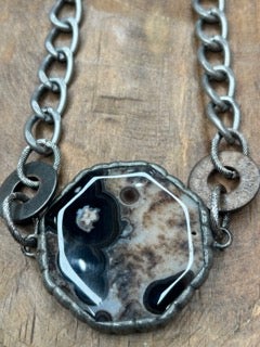 Art By Amy- Brown Agate Necklace
