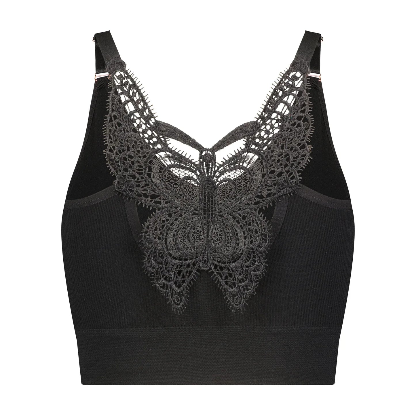 JadyK- Jules Ribbed Crochet Bralette (Black)