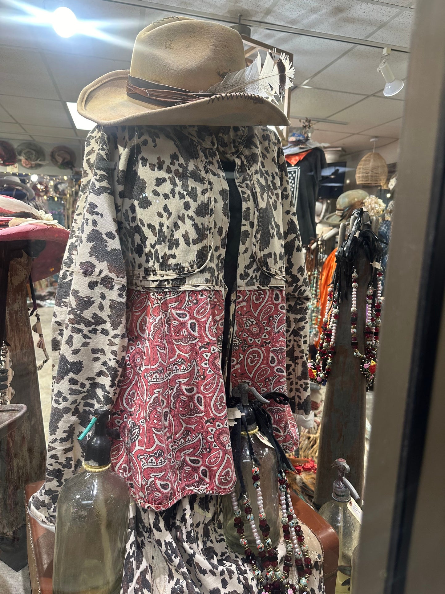 Rare Bird- Long Sleeve Mix Print Jacket - Pony and Bandana