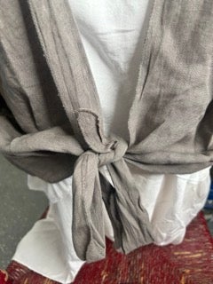 Front Tie Linen Jacket (Taupe)