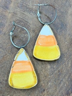 Art by Amy- Handmade Candy Corn Earrings
