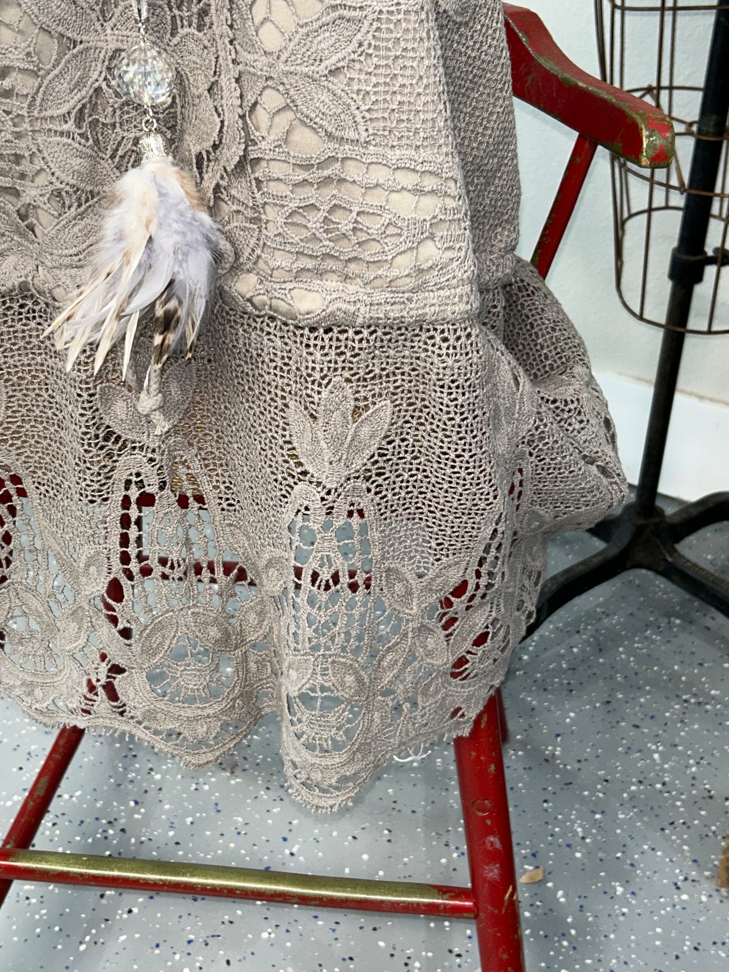 FINAL SALE Jaded Gypsy- Dream Weaver Tunic (GRAY)