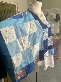 Eclectic Handmade Quilted Arm Overlay (Blue 2)