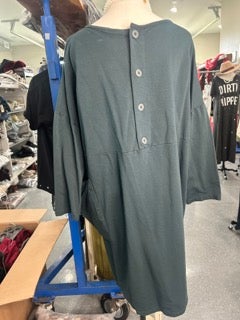 Oversized Long Sleeve Dress (Dark Green)