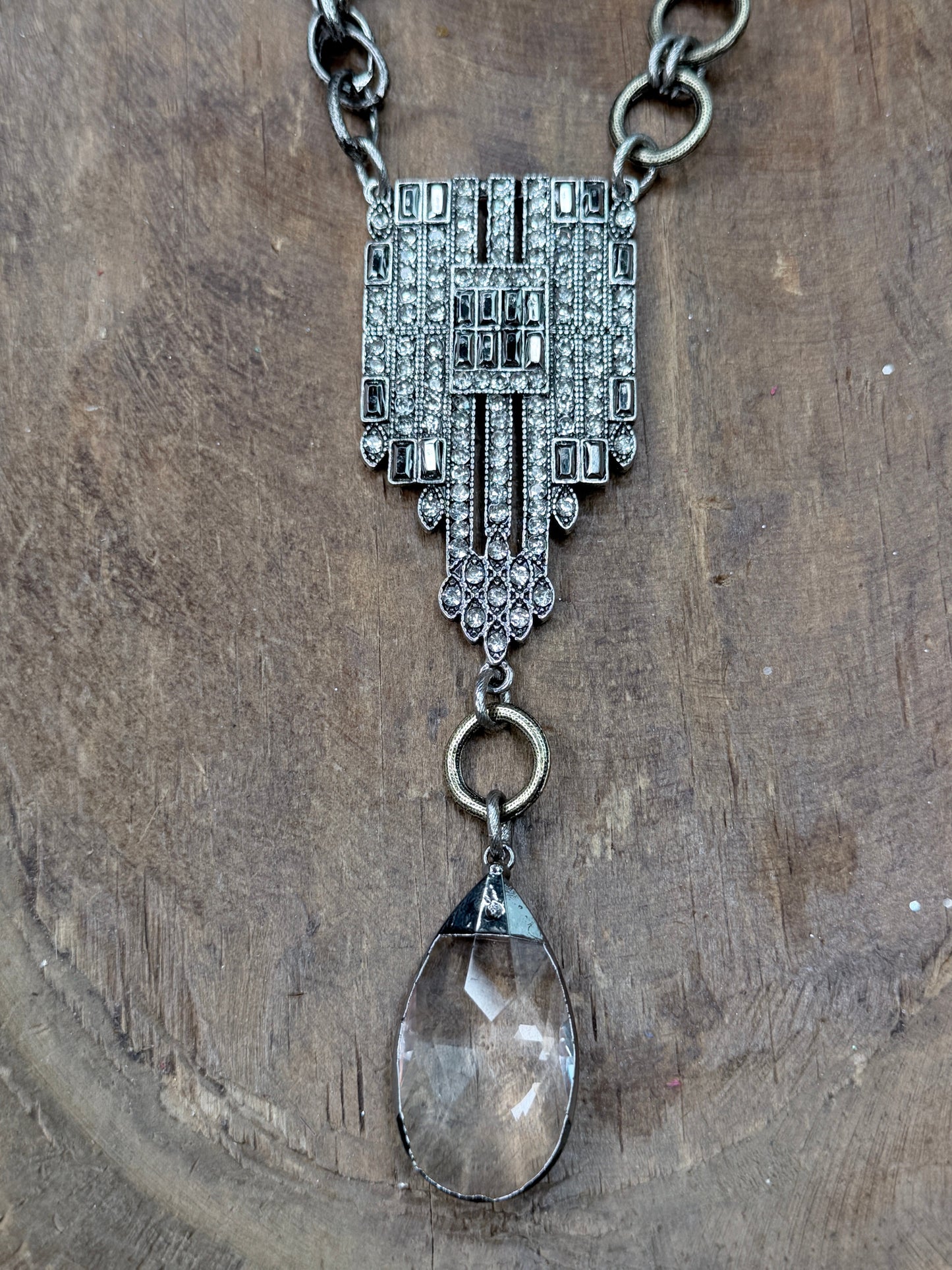 Lost & Found- Rhinestone and Crystal Necklace