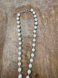 Soldered Porcelain Pendant Necklace (Dainty Roses)