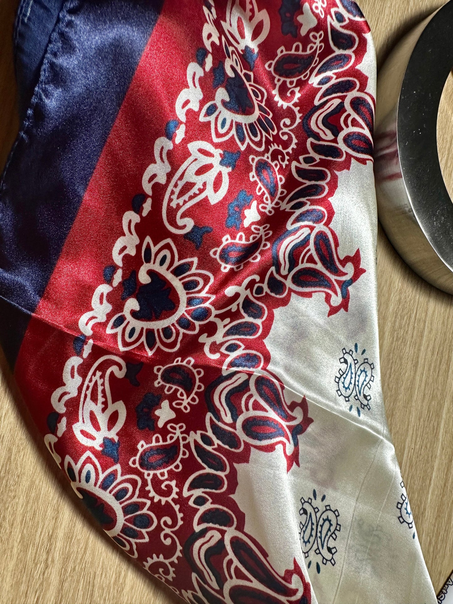 A Rare Bird- Bandana Print Wild Rag (Red, White, and Blue)