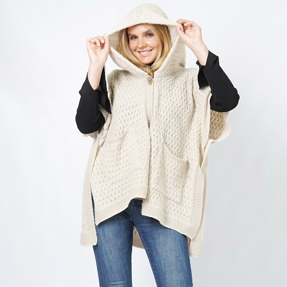 Textured Soft Hoodie Short Sleeve sweater