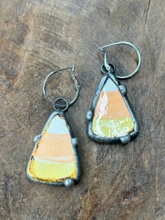 Art by Amy- Soldered Candy Corn Earrings
