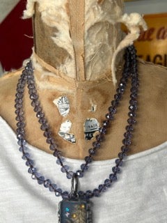 Art By Amy- Crystals and Domino Necklace