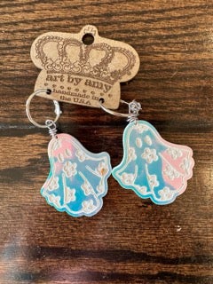 Art By Amy- Acrylic Ghosty Earrngs