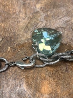 Art by Amy- Turquoise Chunky Charm Necklace