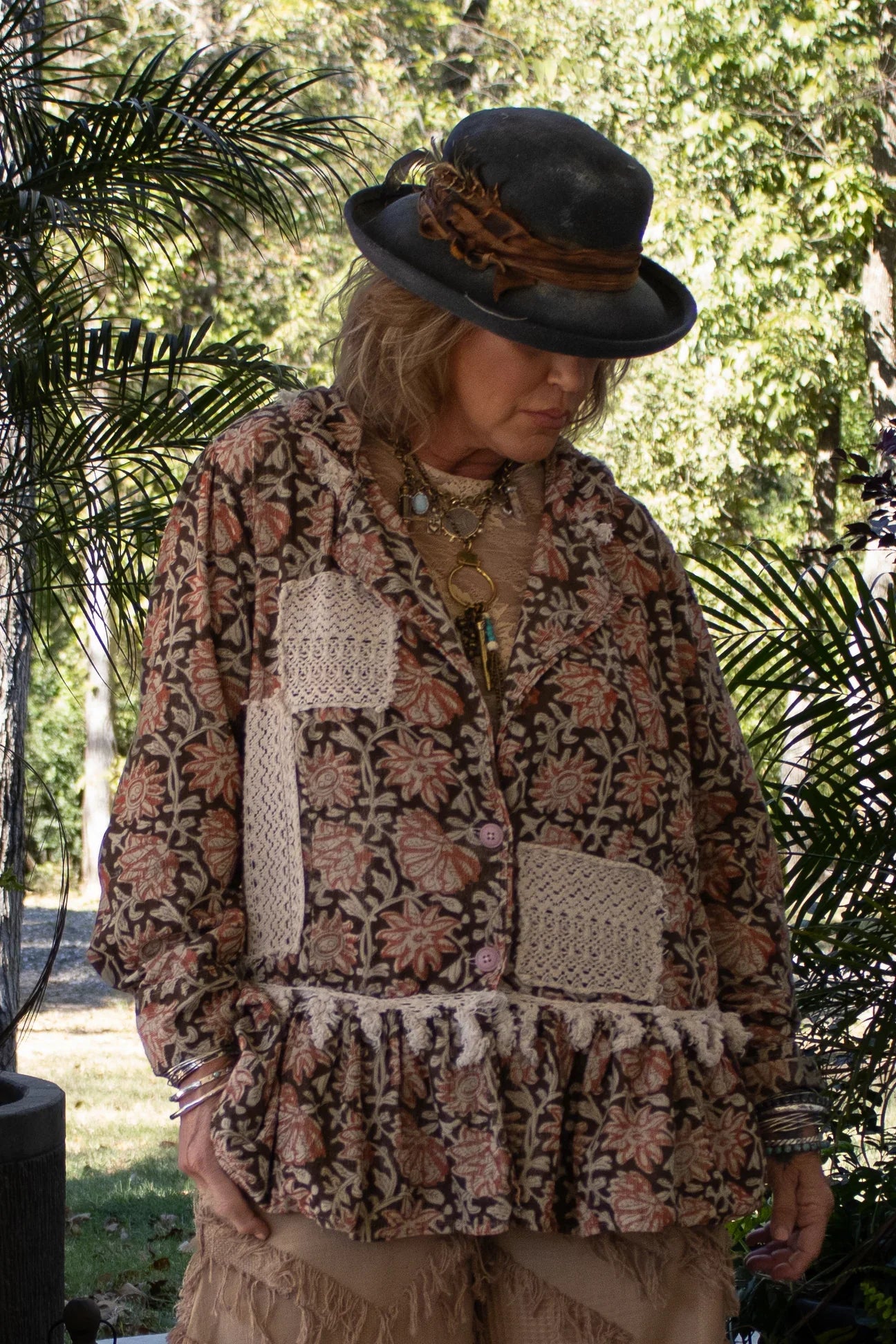 Jaded Gypsy- Midnight Bloom Jacket *Final Sale*