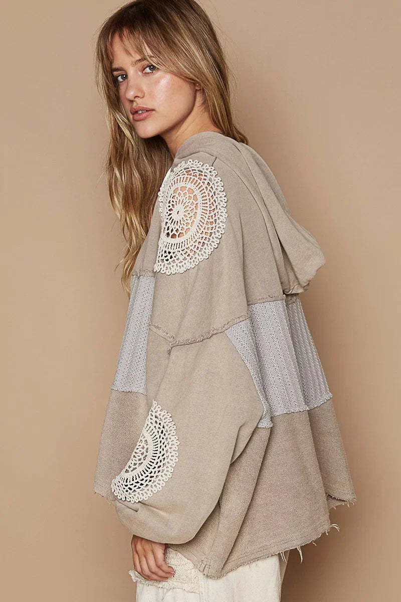 POL - Crochet French Terry Hoodie (Atomic Silver)