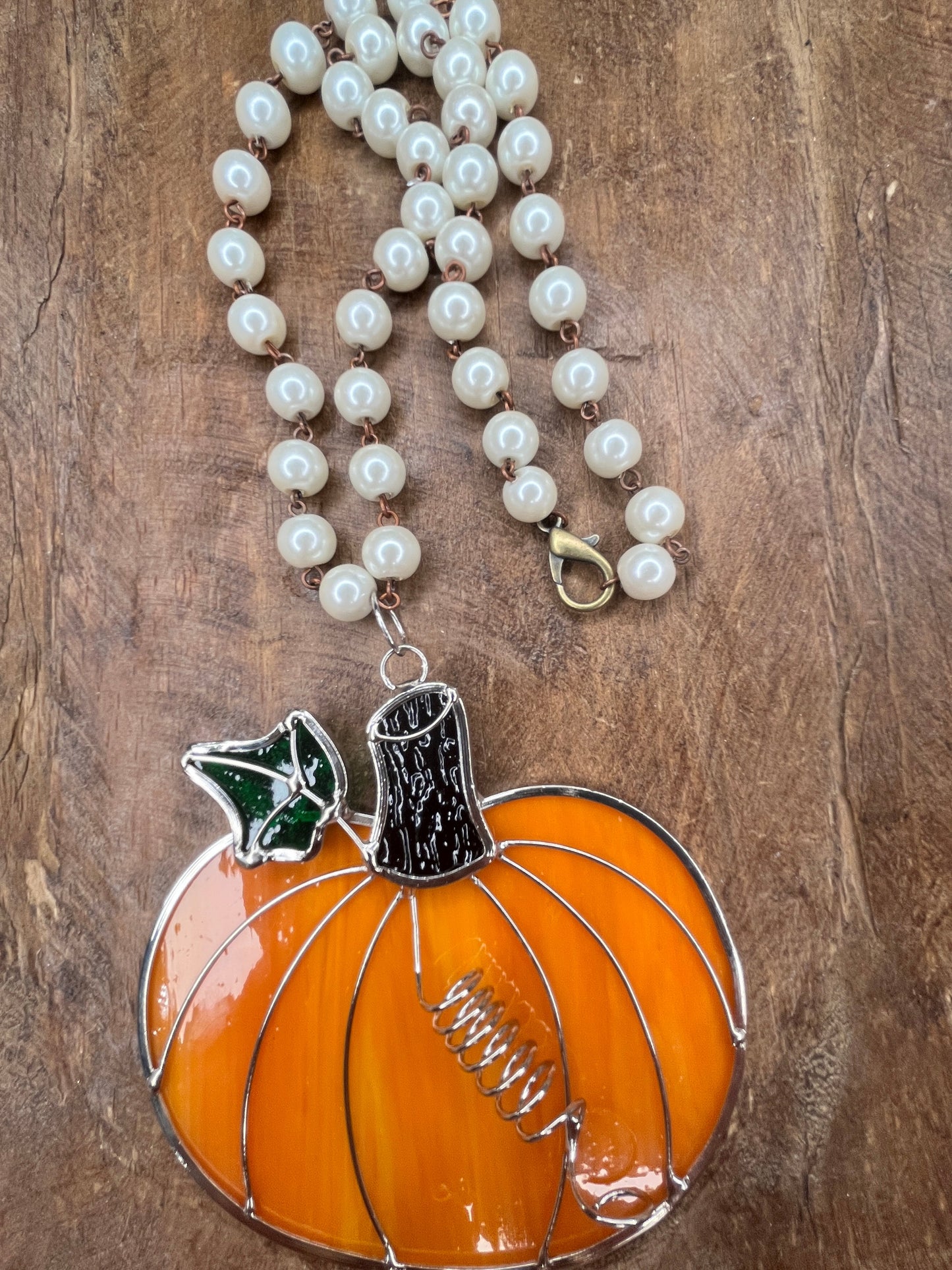 Pumpkin Pearl Necklace