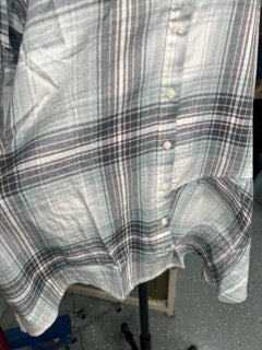 FINAL SALE Paper Lace- Long Sleeve Plaid Tunic/Shirt (Seafoam)