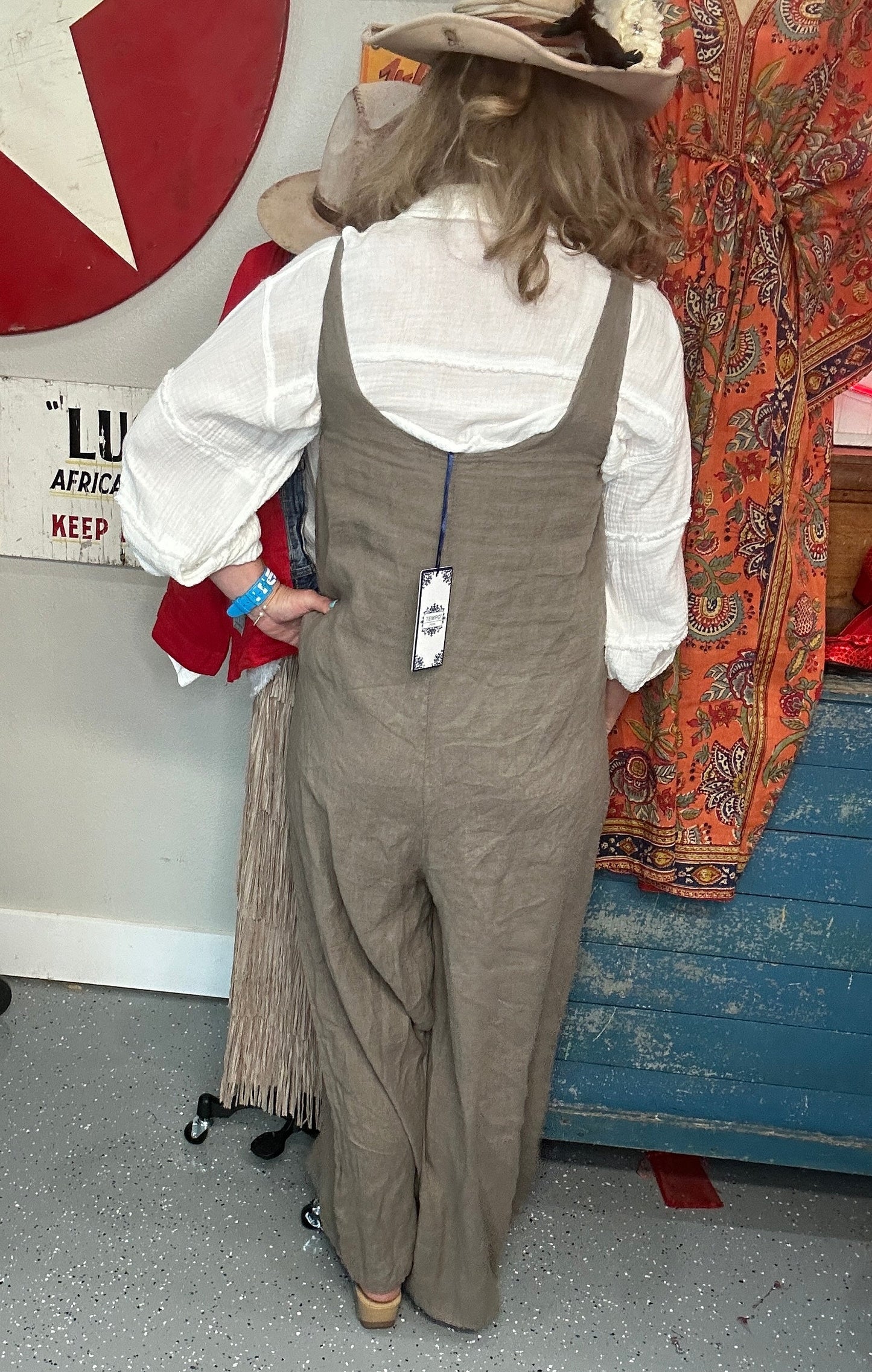final sale Linen Jumpsuit (Taupe)