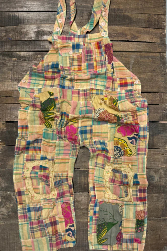 Jaded Gypsy- Travels Awaits Overalls (Patchwork Garden)