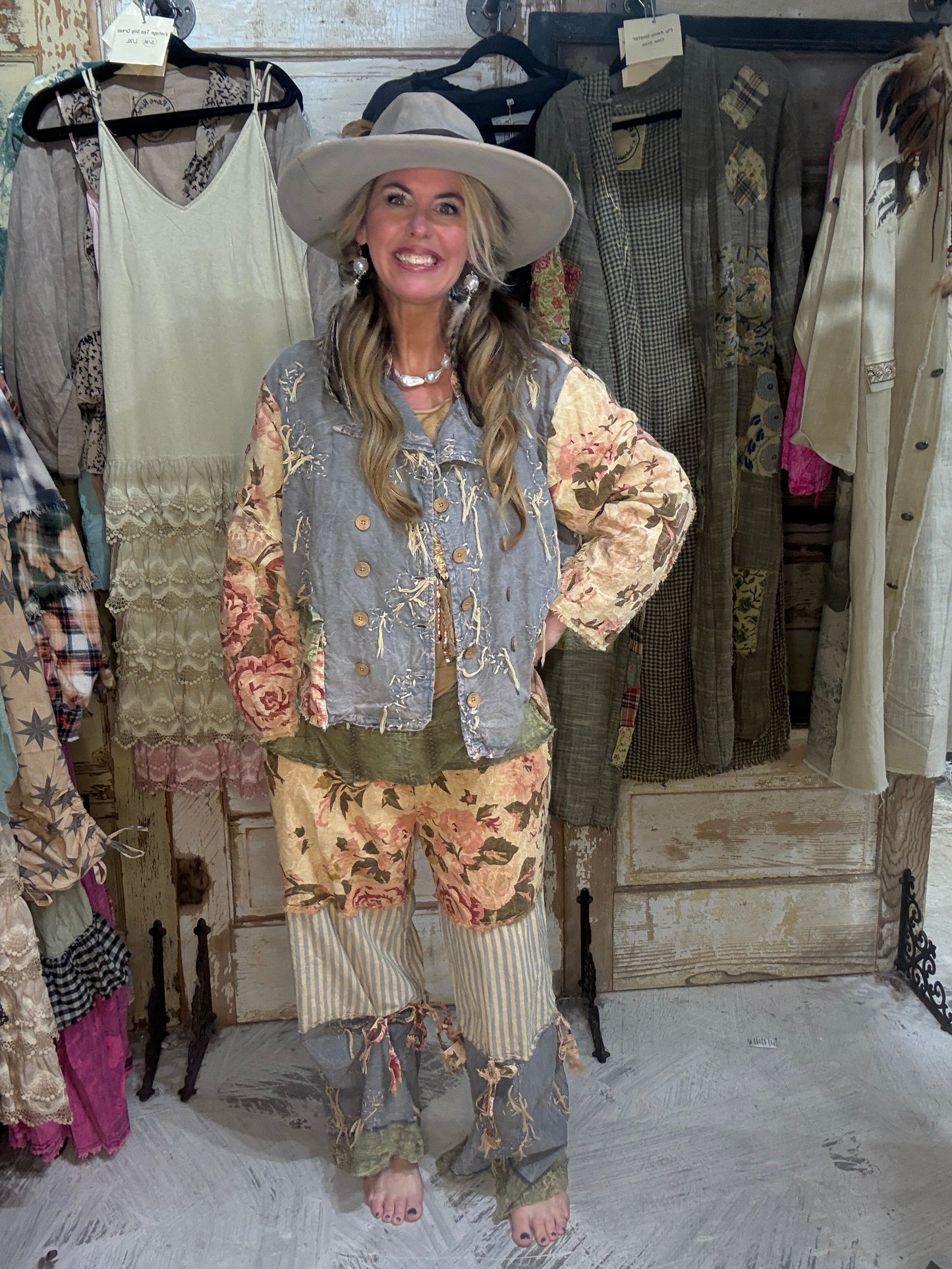 A Rare Bird Denim Tiered  Pant *Final Sale*