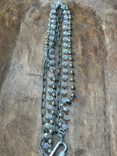 Art by Amy- Blingy Star and Moon Necklace