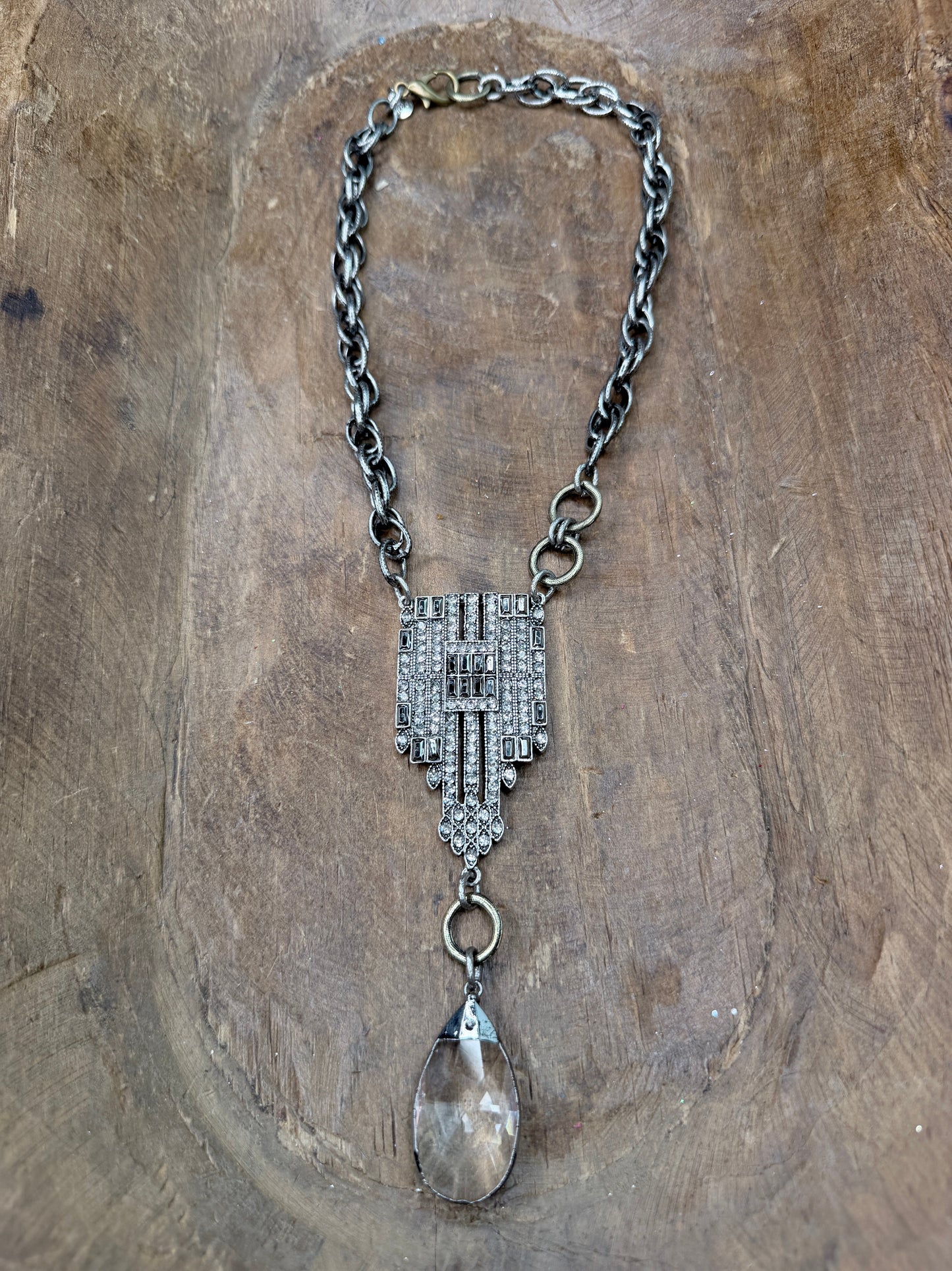 Lost & Found- Rhinestone and Crystal Necklace