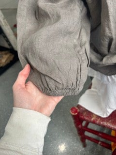 Front Tie Linen Jacket (Taupe)