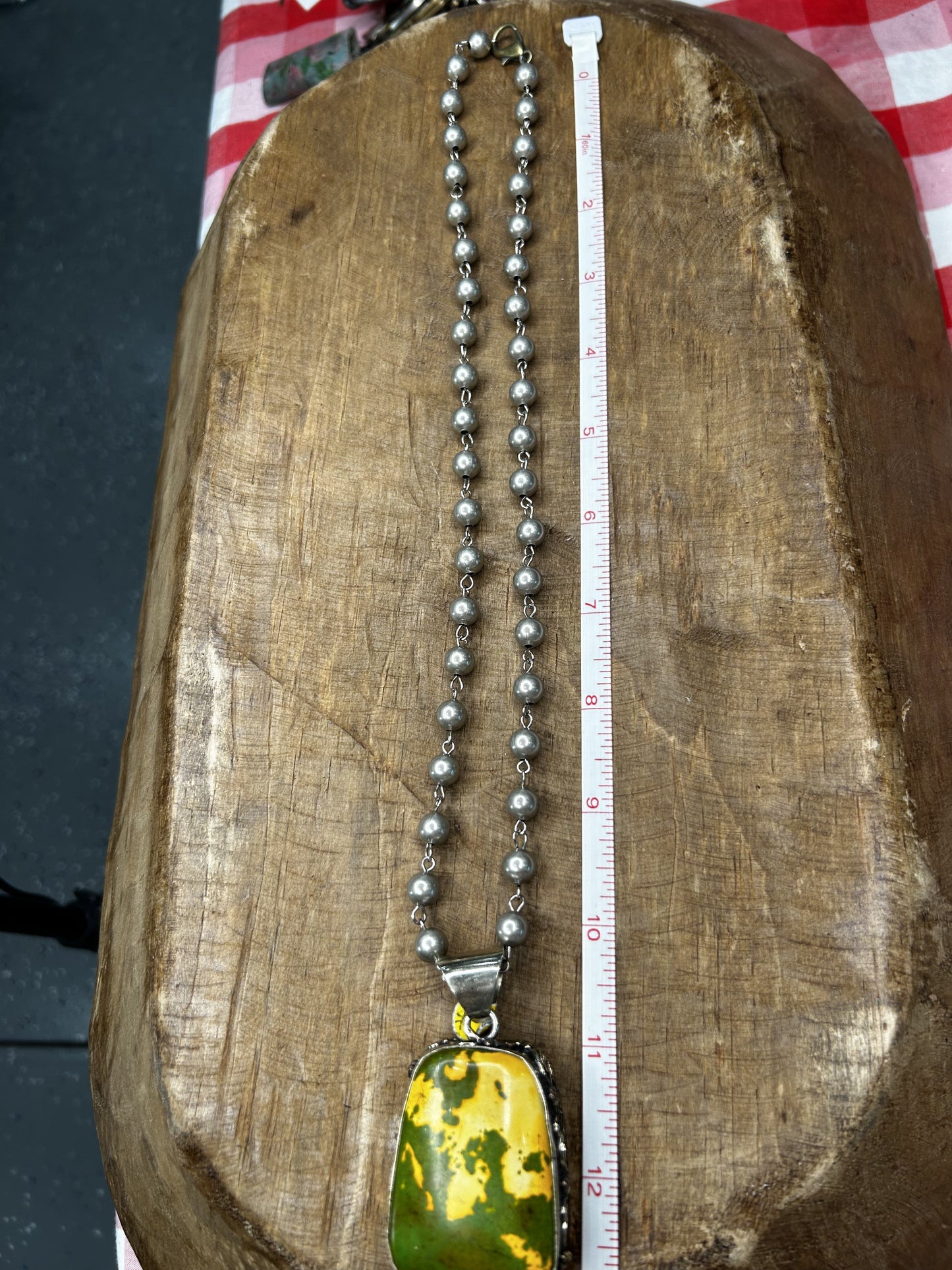 Jasper Pendant Necklace