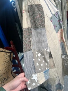 FINAL SALE Paper Lace- Plaid Mix Match Jacket (Natural)