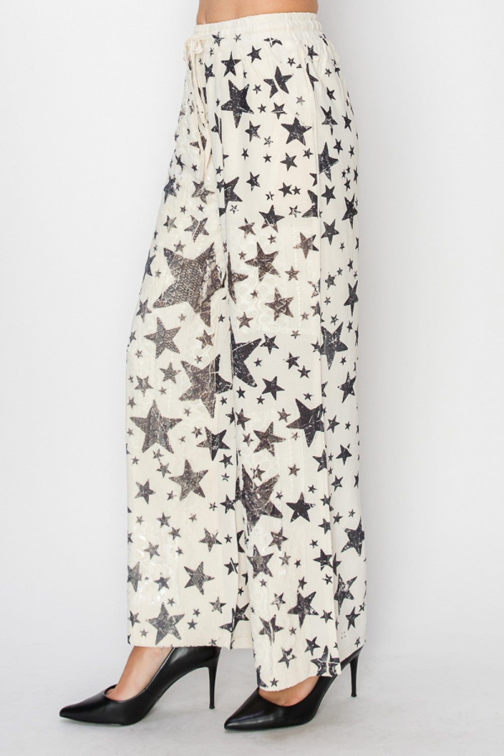 Origami- Drawstring Star Print Pants