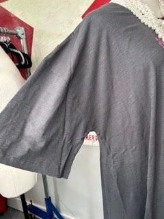 Paper Lace- Long Love Print Dress (Grey)