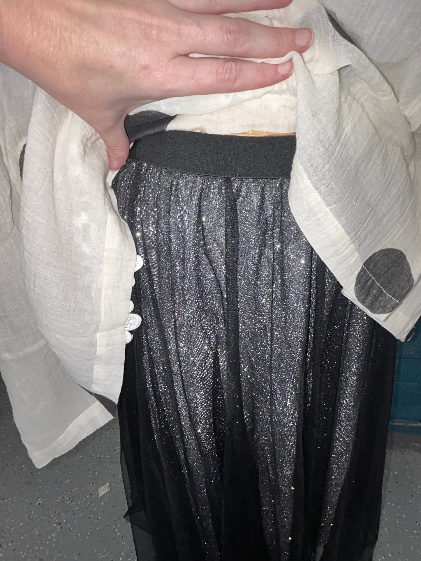 Origami- Sparkly Skirt (Black)