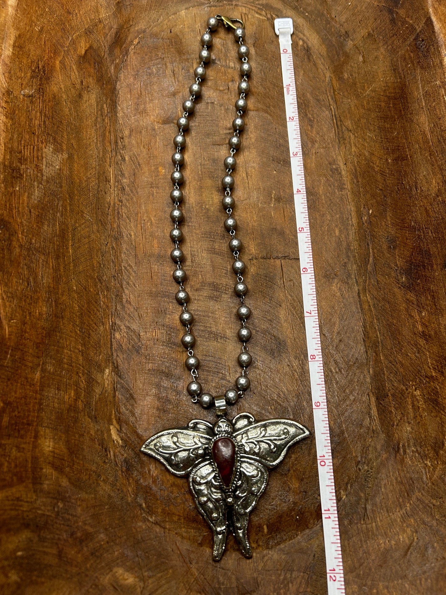 Tibetan Fall Toned  Butterfly Necklace