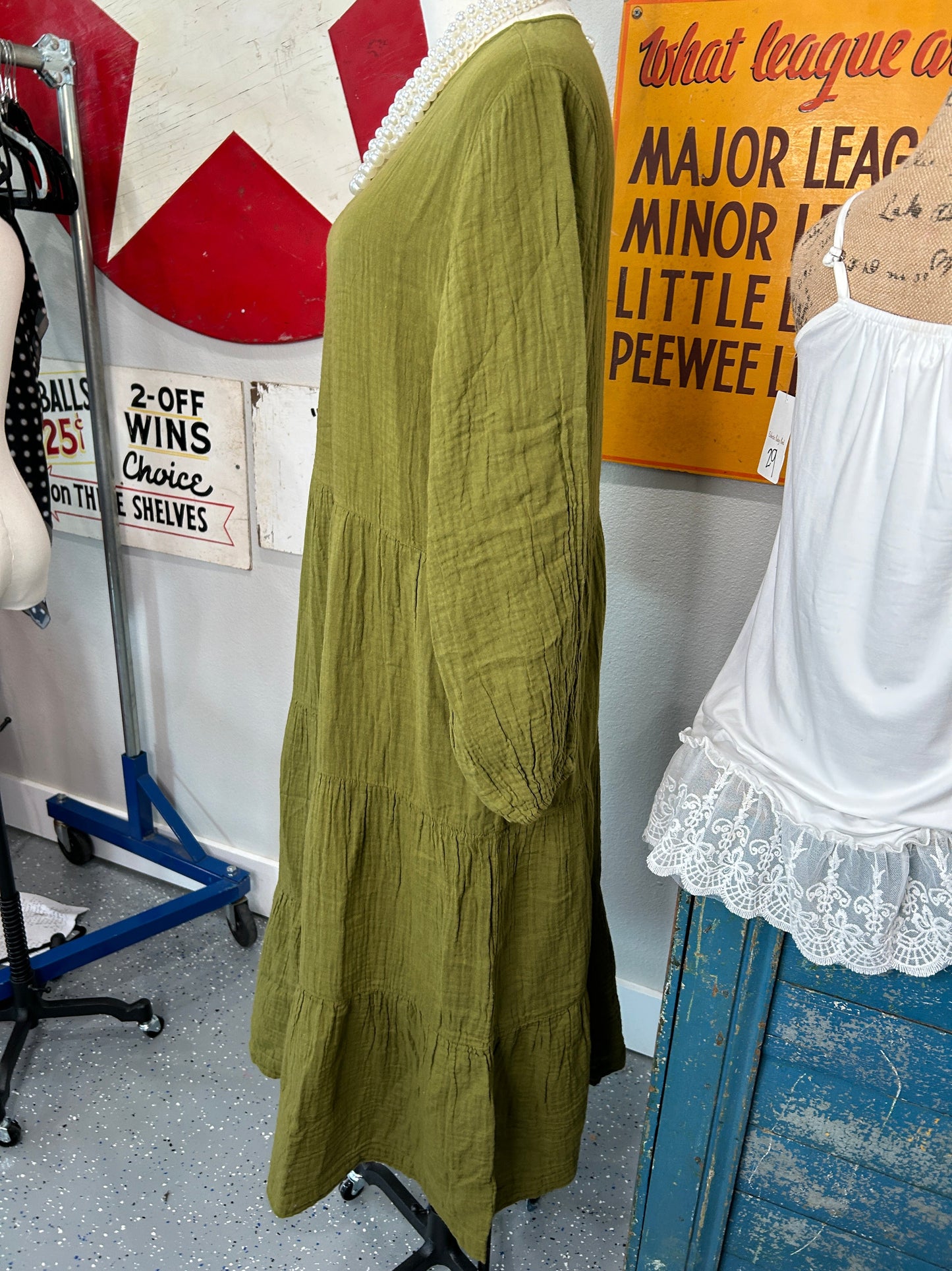 Castle Dress (Olive Leaf)