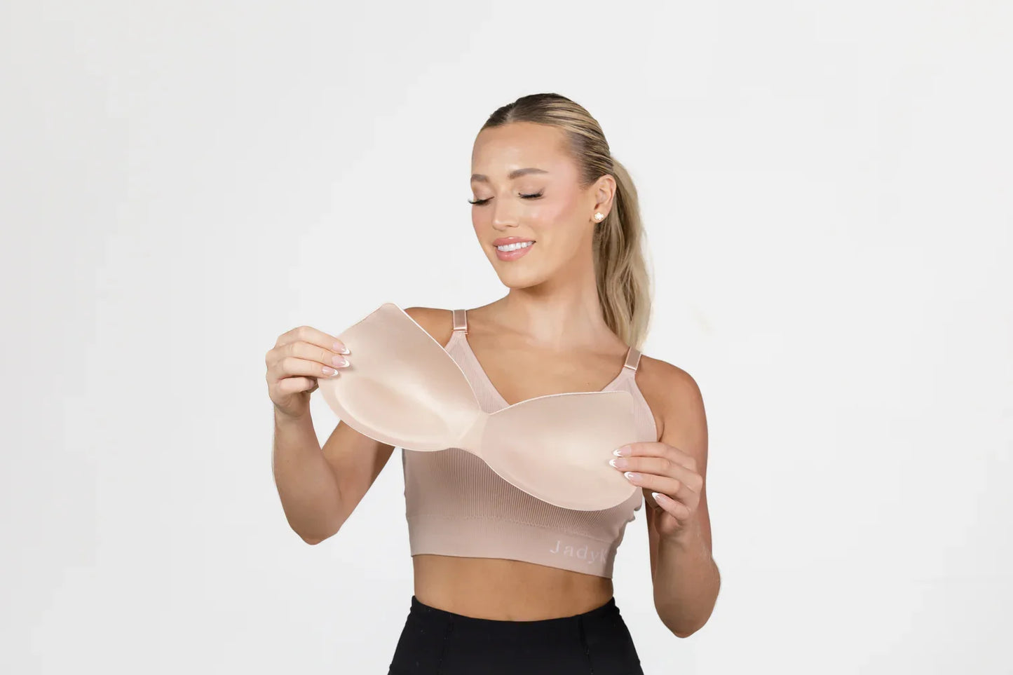 JadyK- Jules Ribbed Crochet Bralette (Nude)