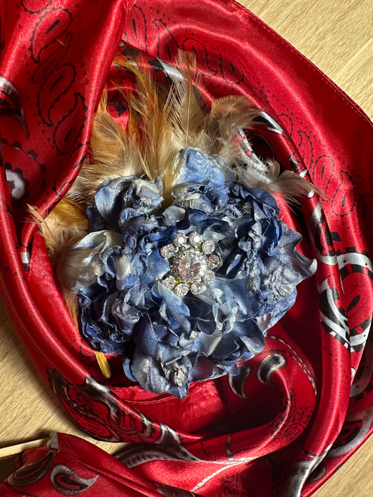 A Rare Bird- Bandana Print Wild Rag (RED)