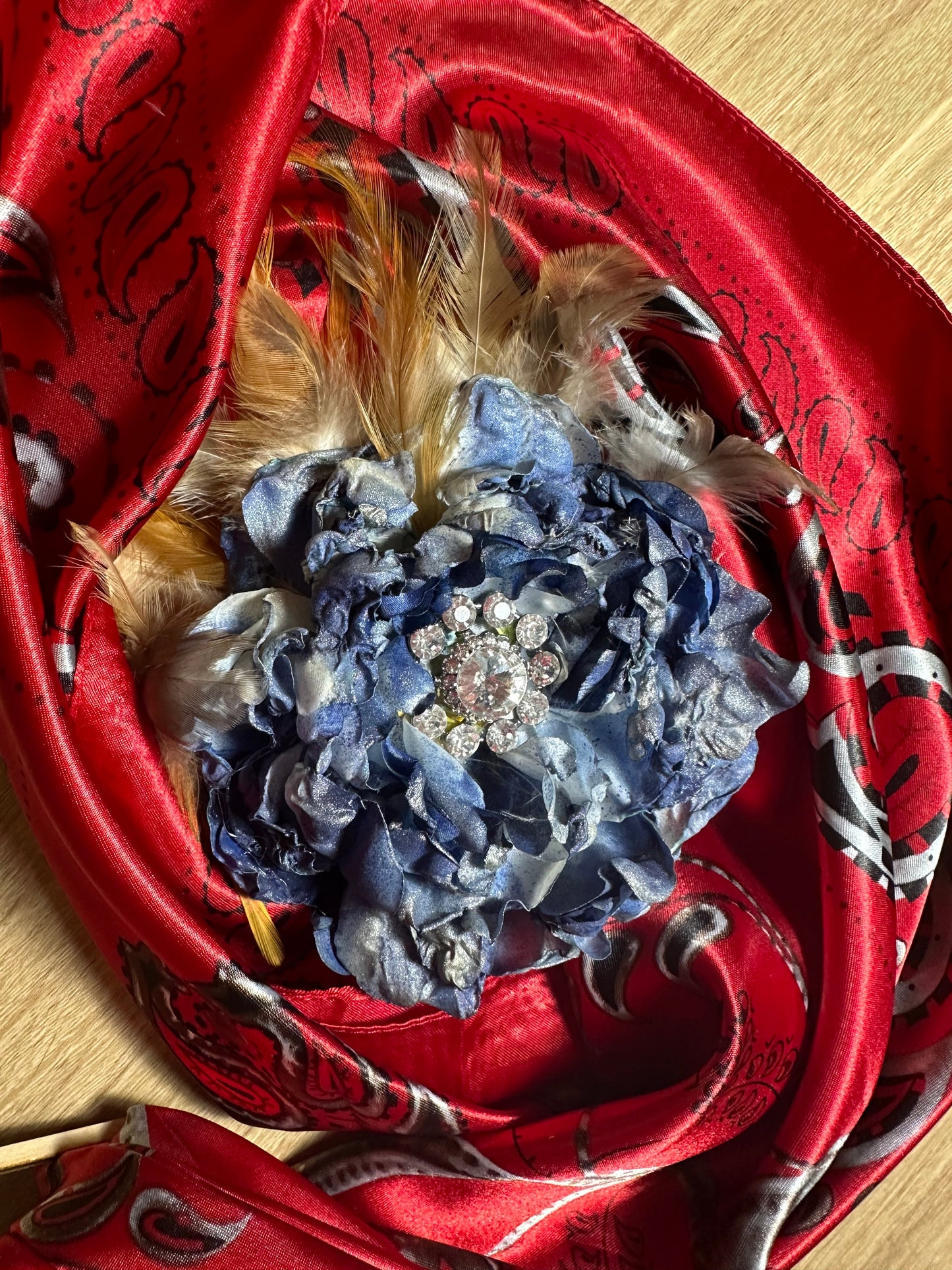 A Rare Bird- Bandana Print Wild Rag (RED)