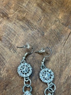Art by Amy- Dangle Rhinestone Earrings