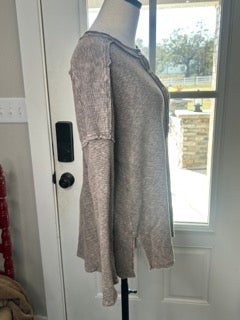 J. Her- Long Sleeve Mineral Wash Top (Charcoal)