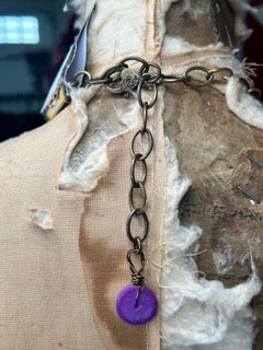 Art By Amy- Purple Turquoise Star Necklace