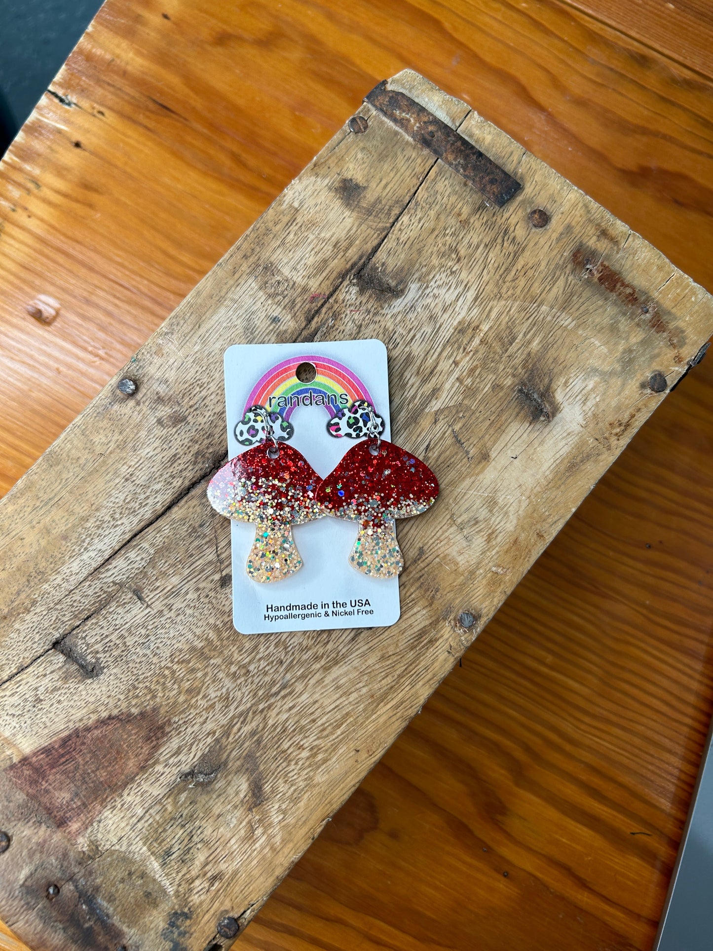 Acrylic Mushroom Earrings