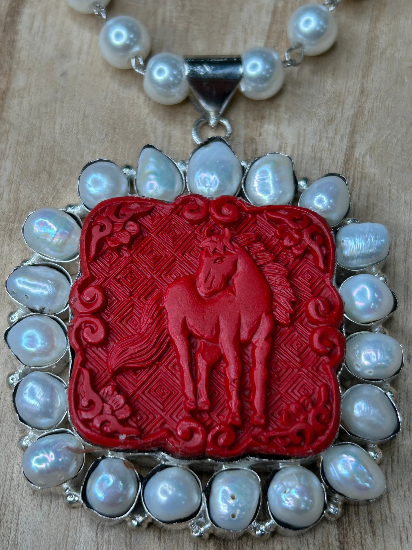 Carved Horse Necklace