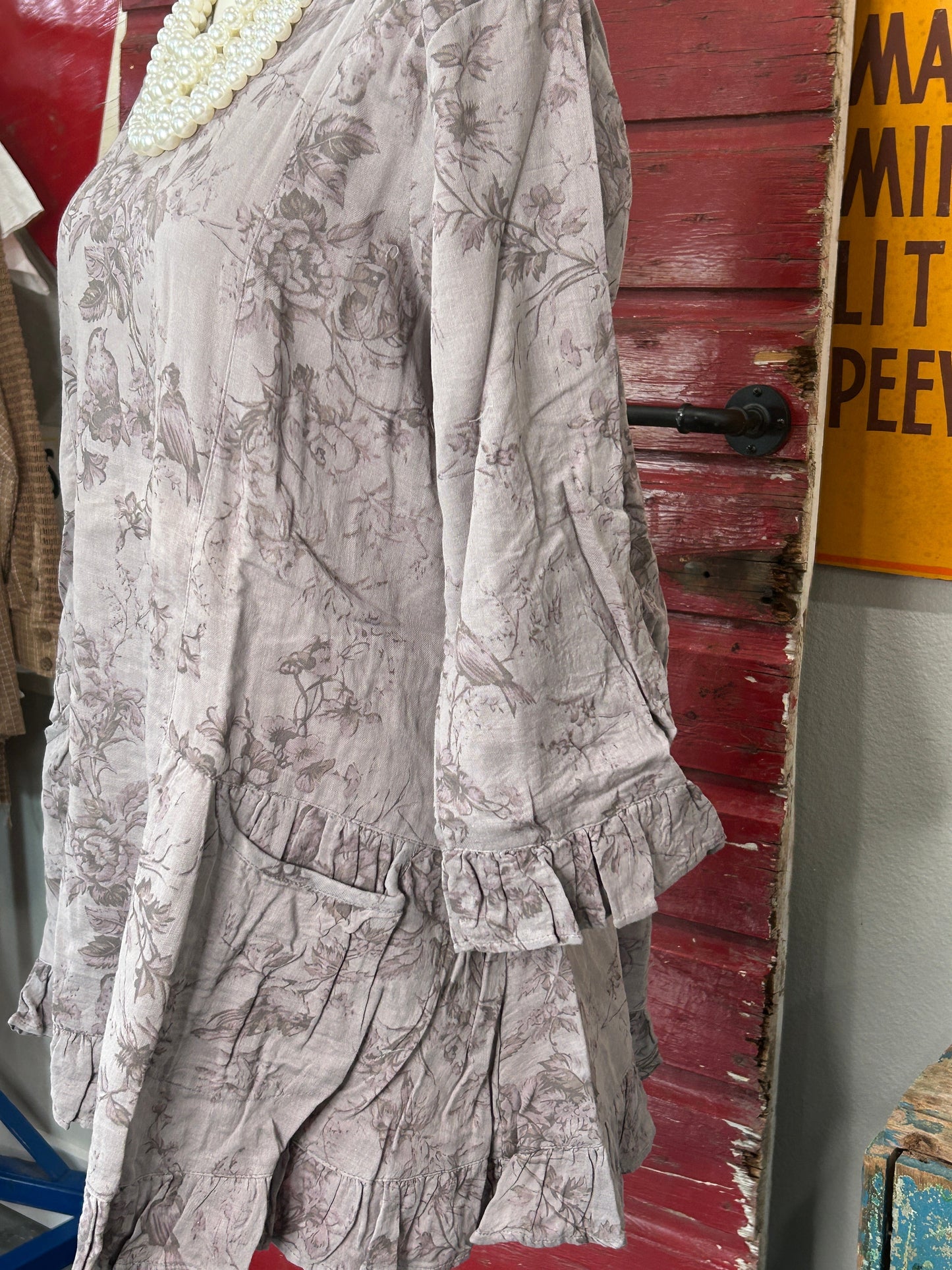 FINAL SALE Paper Lace-Vintage Dual Pocket Tunic (Lilac)